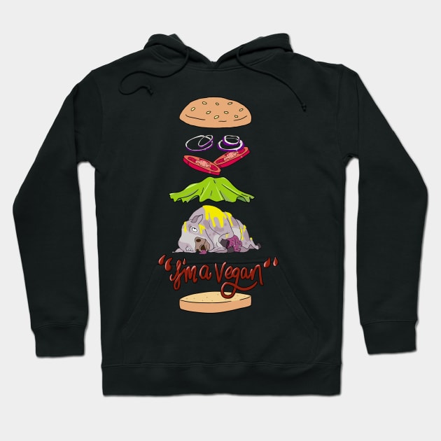 I'm a vegan Hoodie by UnseriousDesign
